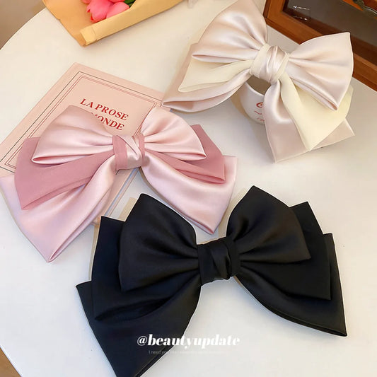 Women'S Sweet Bow Knot Alloy Cloth Hair Clip