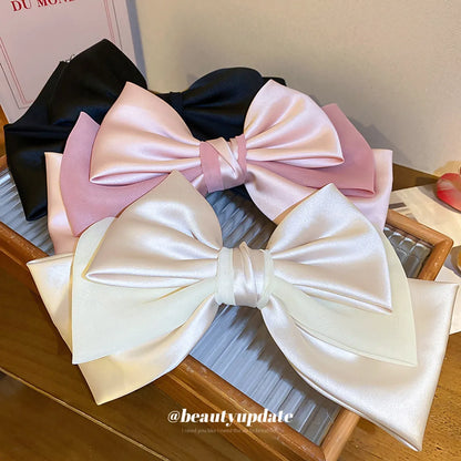 Women'S Sweet Bow Knot Alloy Cloth Hair Clip