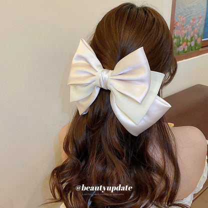 Women'S Sweet Bow Knot Alloy Cloth Hair Clip