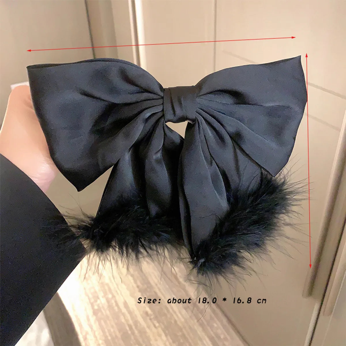 Women'S Sweet Bow Knot Alloy Cloth Hair Clip