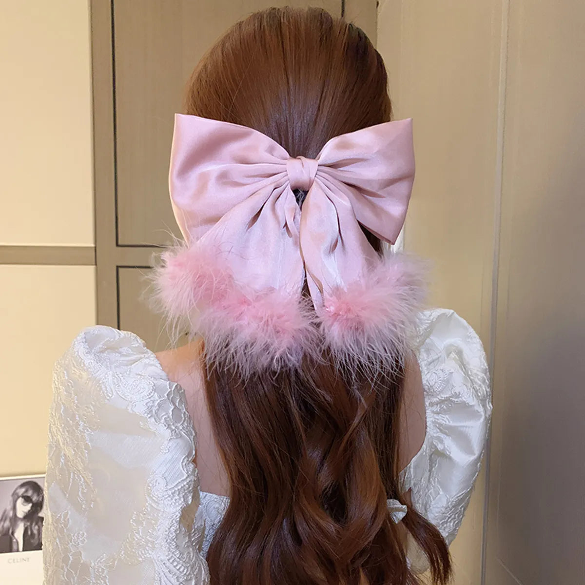 Women'S Sweet Bow Knot Alloy Cloth Hair Clip