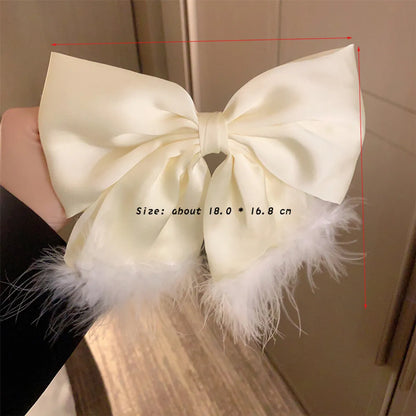 Women'S Sweet Bow Knot Alloy Cloth Hair Clip