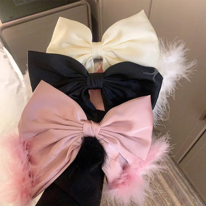 Women'S Sweet Bow Knot Alloy Cloth Hair Clip