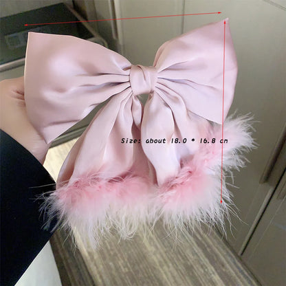 Women'S Sweet Bow Knot Alloy Cloth Hair Clip