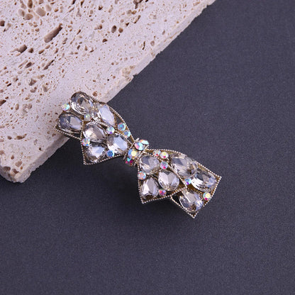 Women'S Sweet Bow Knot Alloy Inlay Crystal Rhinestones Hair Clip