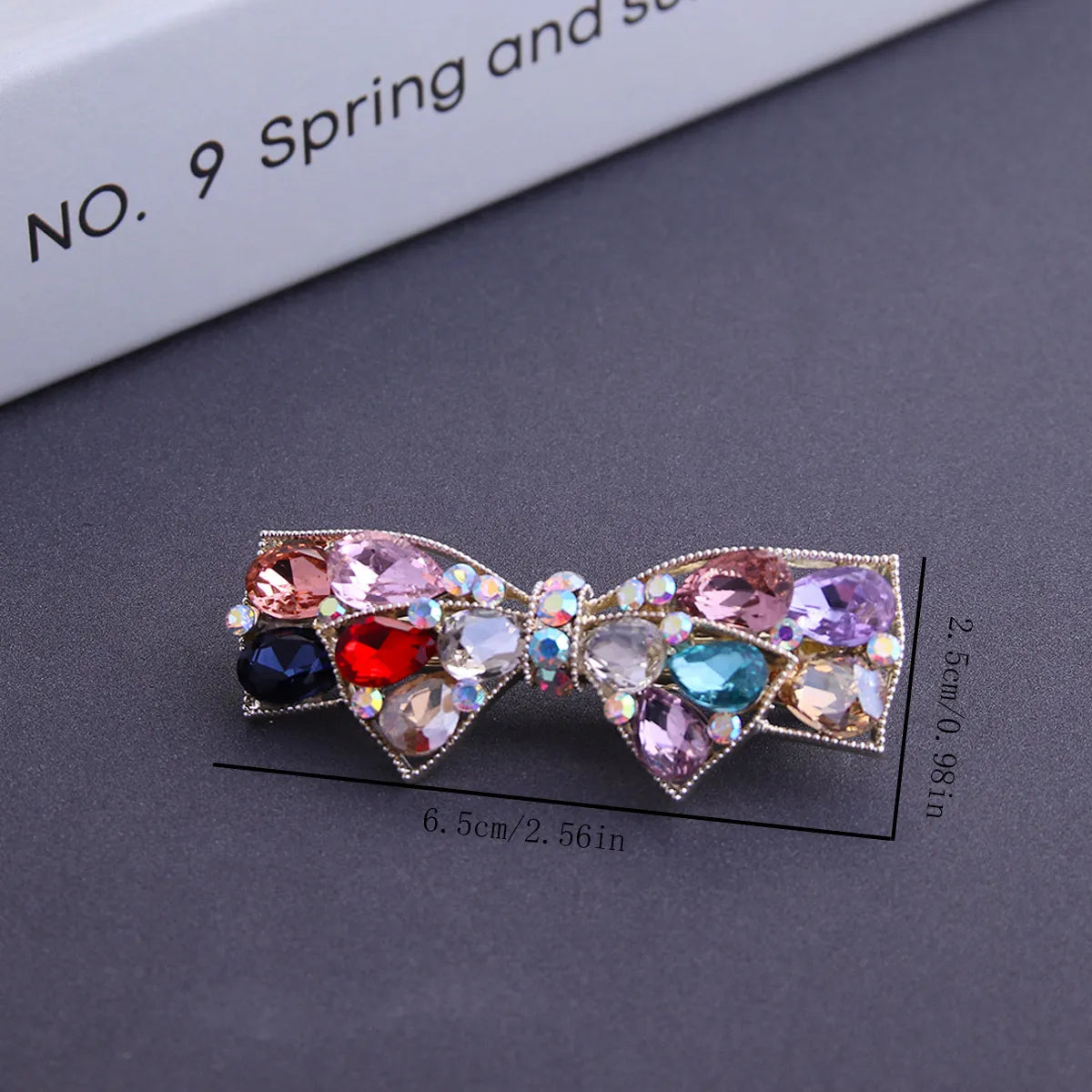 Women'S Sweet Bow Knot Alloy Inlay Crystal Rhinestones Hair Clip