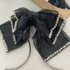 Women'S Sweet Bow Knot Cloth Gauze Tassel Hair Clip Hair Claws