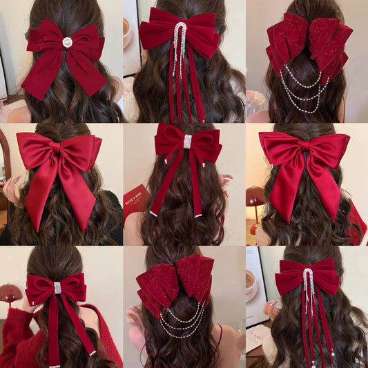 Women'S Sweet Bow Knot Cloth Hair Clip