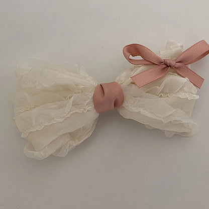 Women'S Sweet Bow Knot Cloth Hair Clip