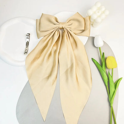 Women'S Sweet Bow Knot Satin Hair Clip