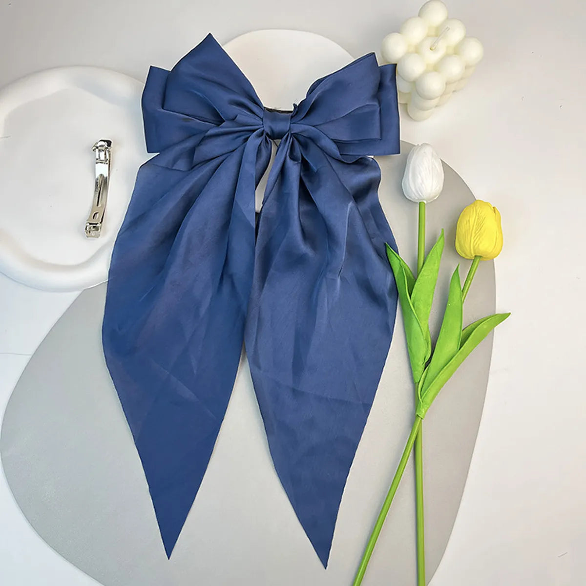 Women'S Sweet Bow Knot Satin Hair Clip