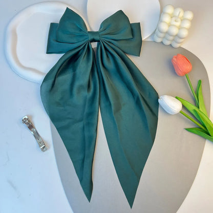 Women'S Sweet Bow Knot Satin Hair Clip