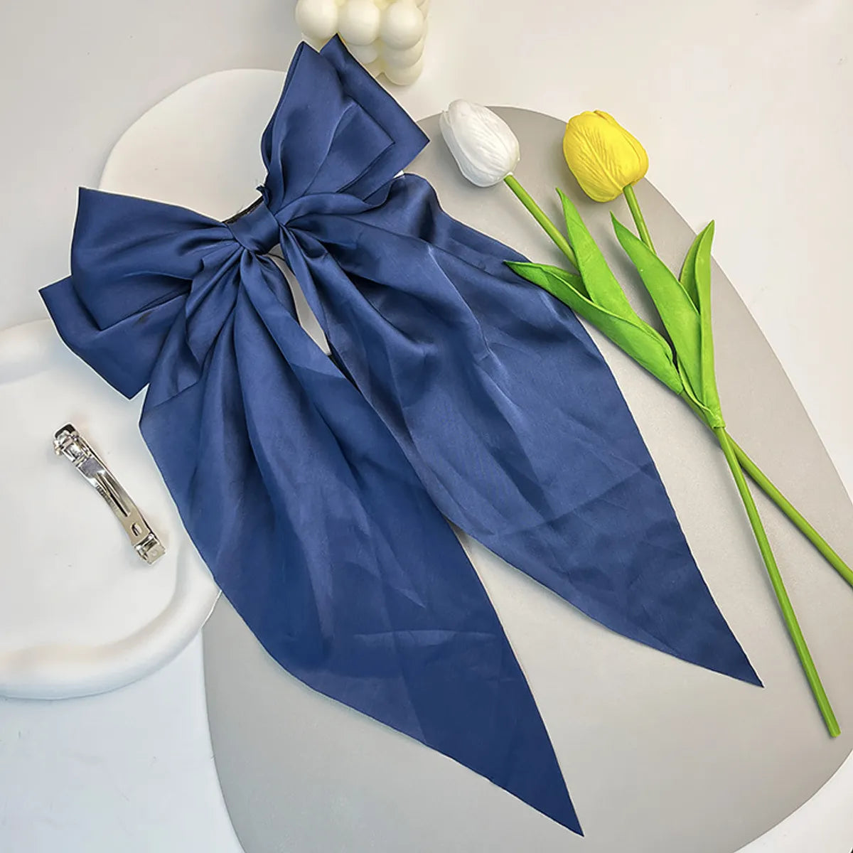 Women'S Sweet Bow Knot Satin Hair Clip