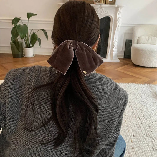 Women'S Sweet Bow Knot Velvet Hair Claws