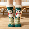 Women'S Sweet Cartoon Snowman Polyacrylonitrile Fiber Crew Socks A Pair