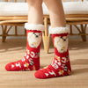 Women'S Sweet Cartoon Snowman Polyacrylonitrile Fiber Crew Socks A Pair