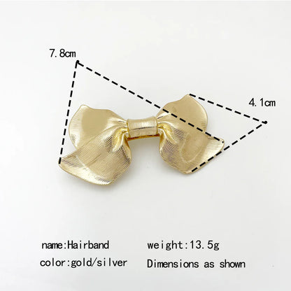 Women'S Sweet Classic Style Bow Knot Alloy Hair Clip