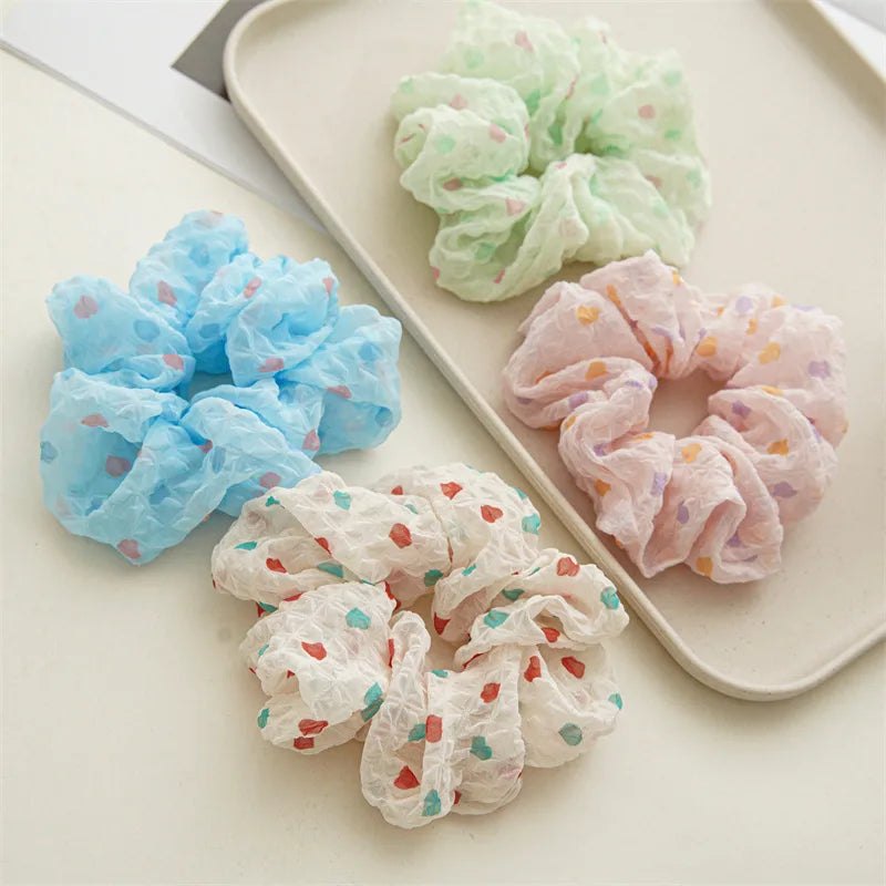 Women'S Sweet Color Block Cloth Hair Tie