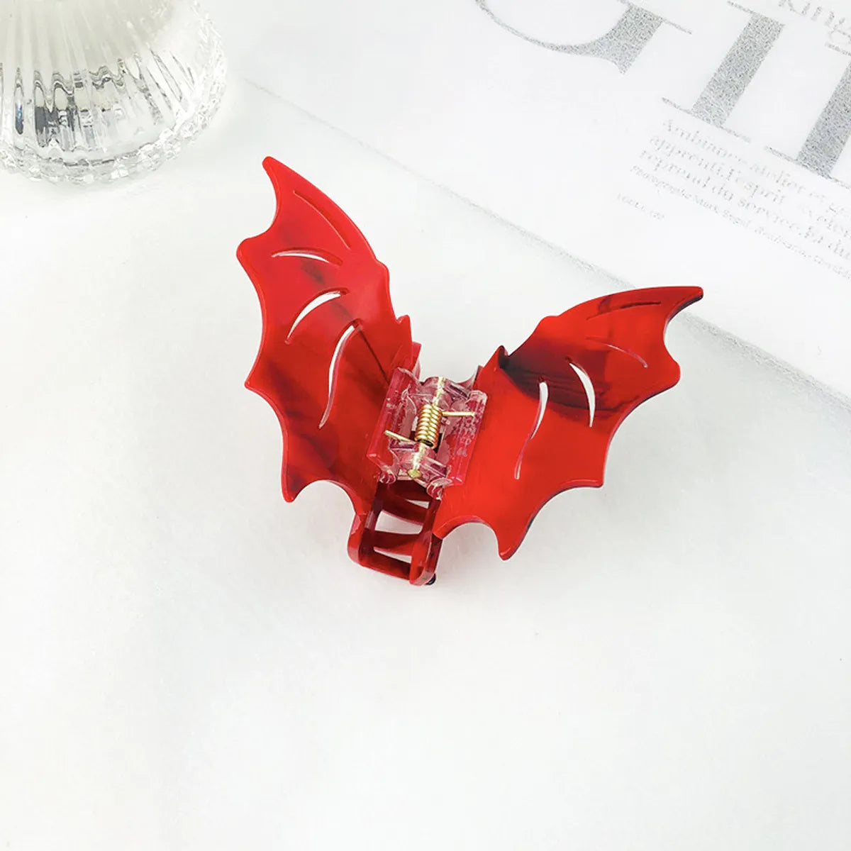 Women'S Sweet Cool Style Bat Arylic Hollow Out Hair Claws