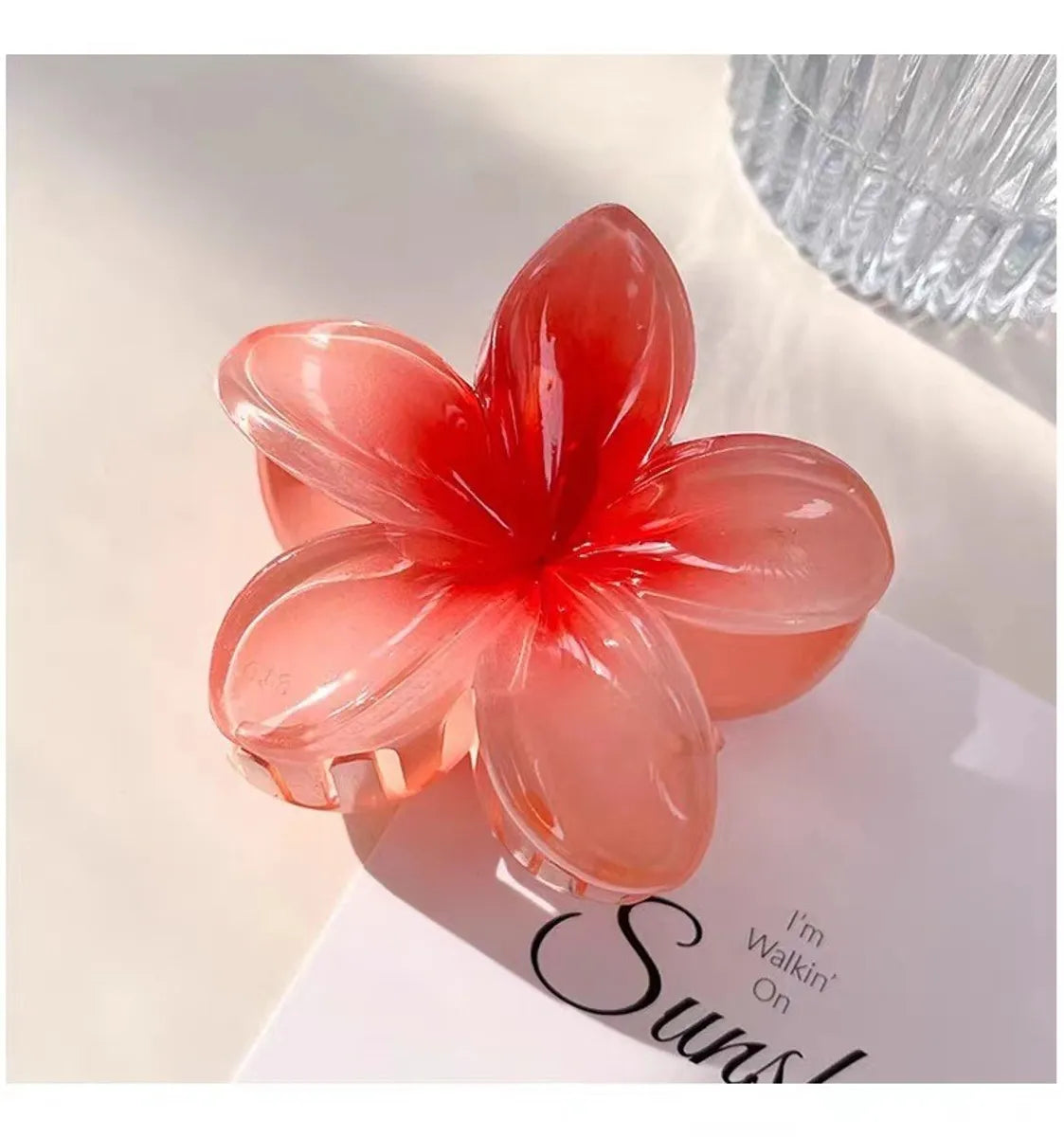 Women'S Sweet Flower Arylic Hair Claws