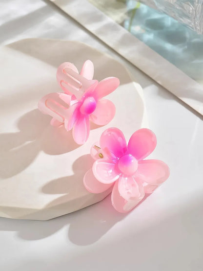 Women'S Sweet Flower Arylic Hair Claws