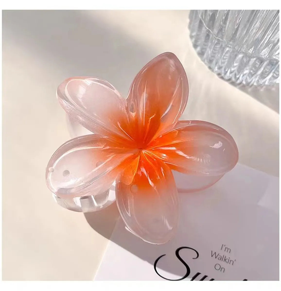 Women'S Sweet Flower Arylic Hair Claws