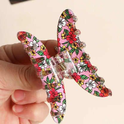 Women'S Sweet Flower Arylic Handmade Hair Claws