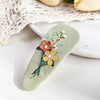 Women'S Sweet Flower Cloth Appliques Hair Clip