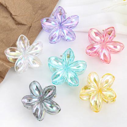 Women'S Sweet Flower Plastic Hair Claws