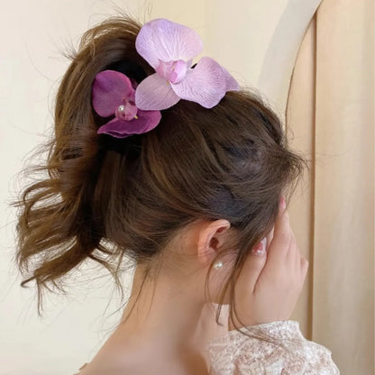 Women'S Sweet Flower Plastic Hair Clip Hair Claws