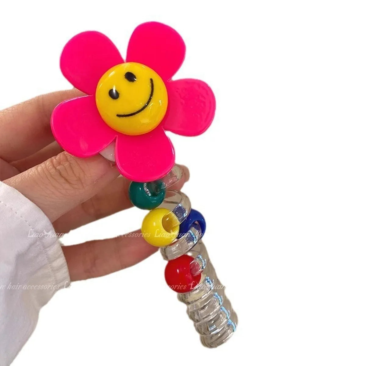 Women'S Sweet Flower Plastic Hair Tie