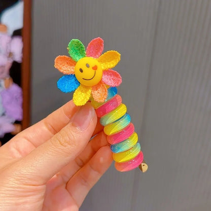 Women'S Sweet Flower Plastic Hair Tie