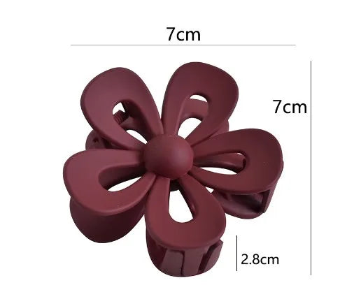 Women'S Sweet Flower Plastic Resin Stoving Varnish Hair Claws