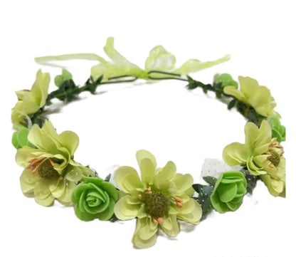 Women'S Sweet Flower Plastic Wreath