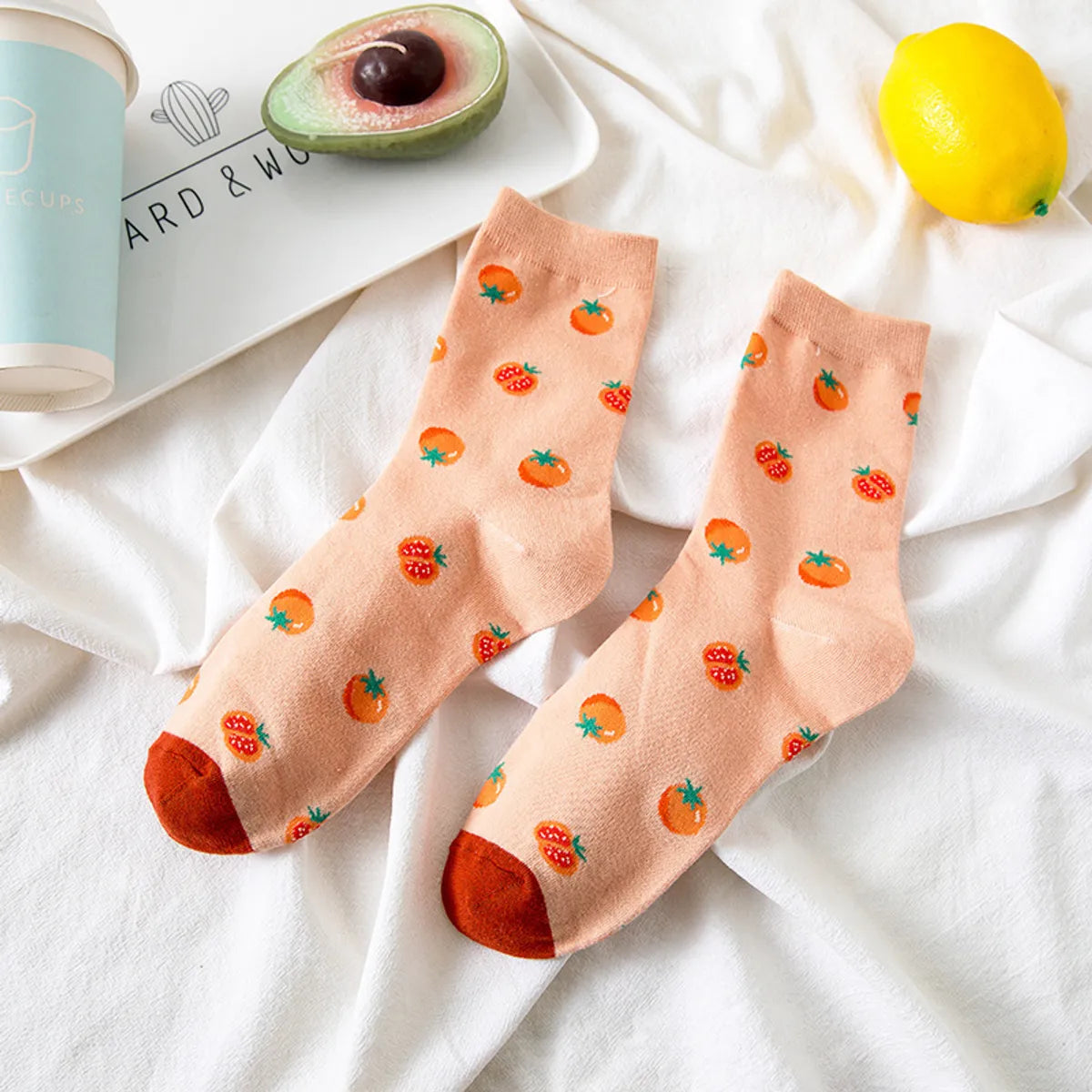 Women'S Sweet Fruit Mushroom Polyester Ankle Socks A Pair