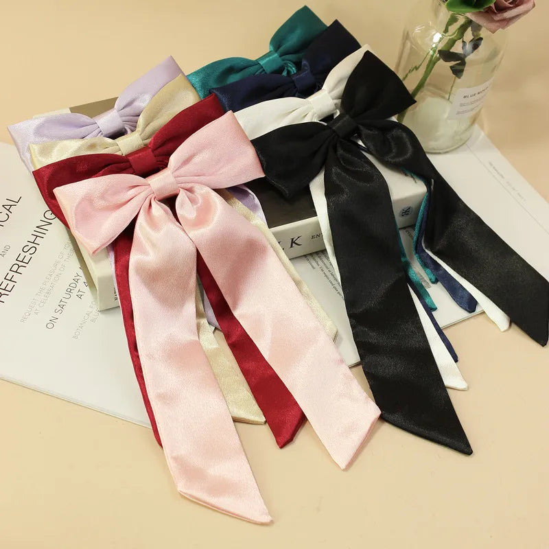 Women'S Sweet Korean Style Bow Knot Cloth Polyester Hair Clip