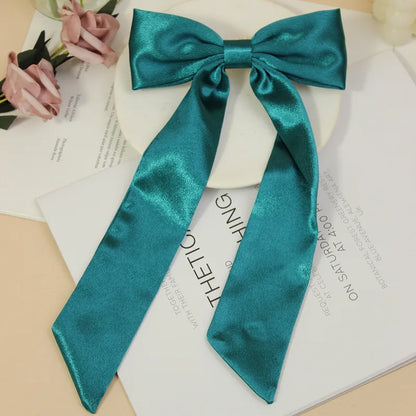 Women'S Sweet Korean Style Bow Knot Cloth Polyester Hair Clip