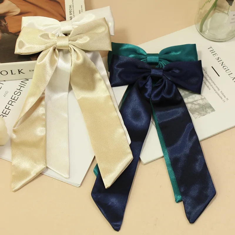 Women'S Sweet Korean Style Bow Knot Cloth Polyester Hair Clip