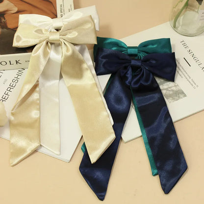 Women'S Sweet Korean Style Bow Knot Cloth Polyester Hair Clip