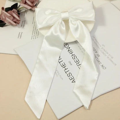 Women'S Sweet Korean Style Bow Knot Cloth Polyester Hair Clip