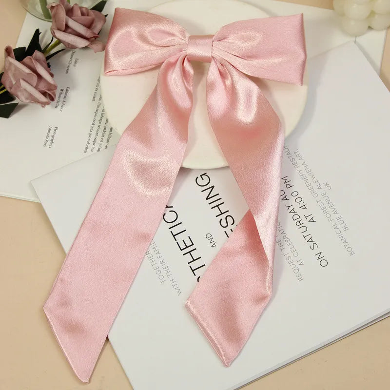 Women'S Sweet Korean Style Bow Knot Cloth Polyester Hair Clip