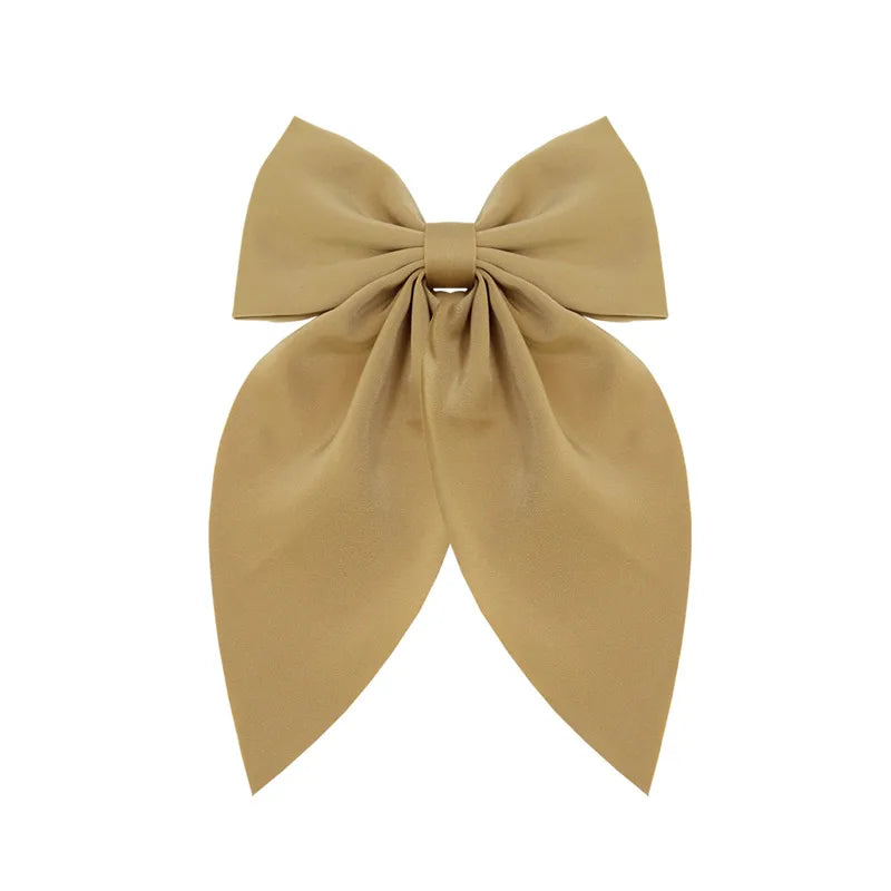 Women'S Sweet Korean Style Bow Knot Polyester Hair Clip