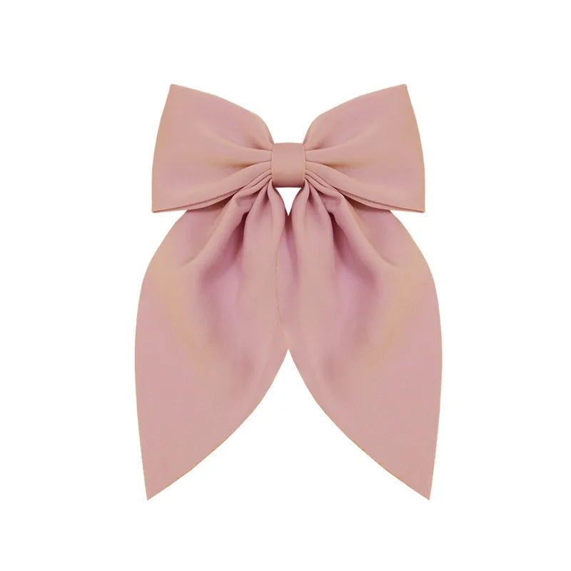 Women'S Sweet Korean Style Bow Knot Polyester Hair Clip