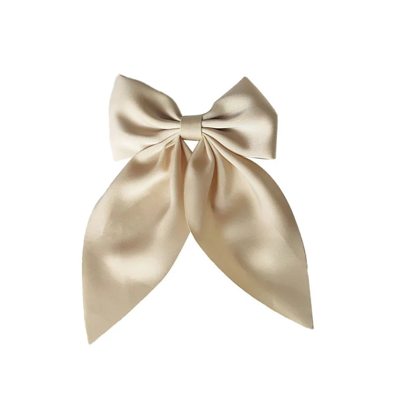 Women'S Sweet Korean Style Bow Knot Polyester Hair Clip