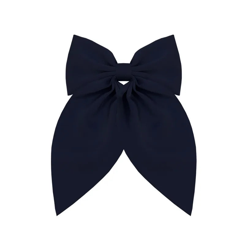 Women'S Sweet Korean Style Bow Knot Polyester Hair Clip