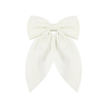 Women'S Sweet Korean Style Bow Knot Polyester Hair Clip