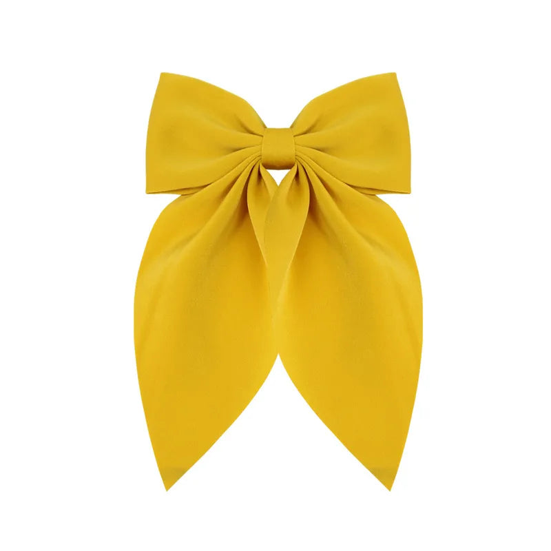 Women'S Sweet Korean Style Bow Knot Polyester Hair Clip