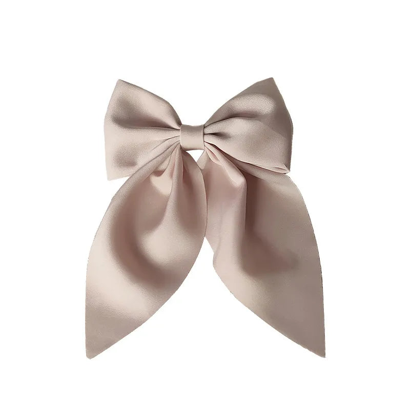 Women'S Sweet Korean Style Bow Knot Polyester Hair Clip