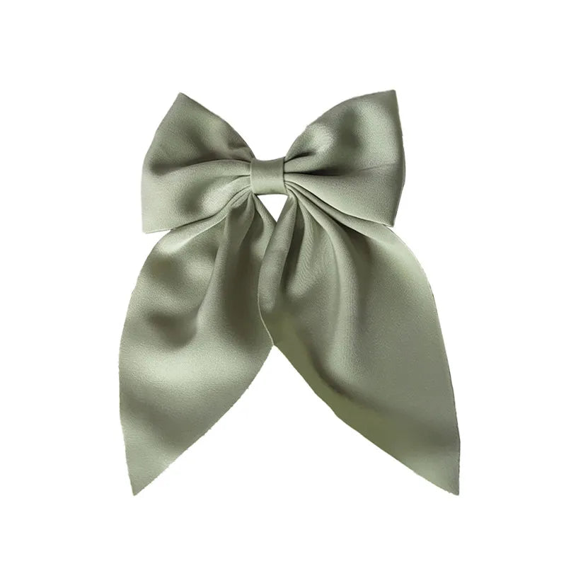 Women'S Sweet Korean Style Bow Knot Polyester Hair Clip