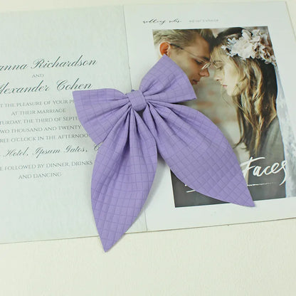 Women'S Sweet Korean Style Bow Knot Satin Hair Clip